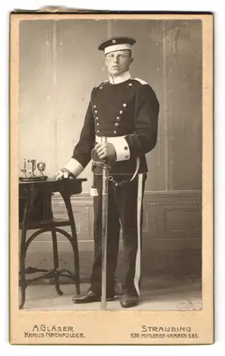 Fotografie A. Gläser, Straubing, Mittlerer Graben 535, Soldat im Kgl. Bay. 7. Cheveauleger Regiment