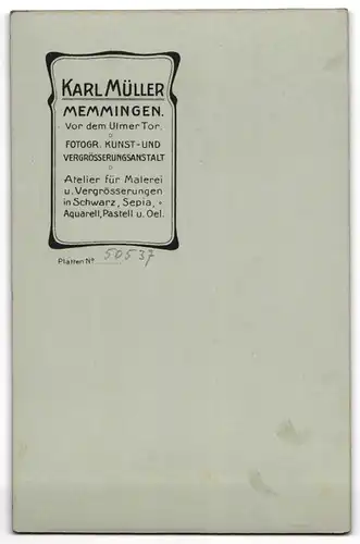 Fotografie K. Müller, Memmingen, Ulmer Tor, Kriegshochzeit, Soldat mit Ordensspange Bay. Verdienstkreuz & EK II, 1.WK