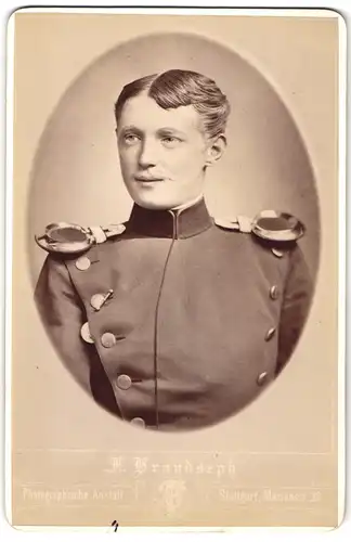 Fotografie H. Brandseph, Stuttgart, Marienstr. 36, Ulan in Uniform mit Epauletten