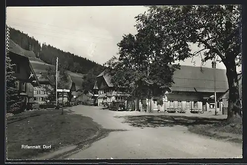 AK Riffenmatt, Strassenpartie am Dorfeingang