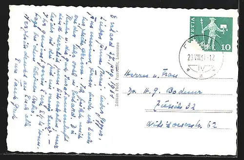 AK Evilard, Ortsansicht aus der Vogelschau