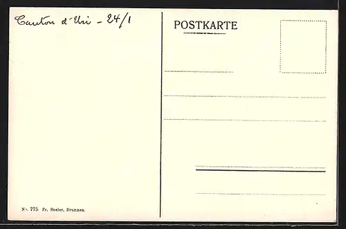 AK Andermatt, Ortsansicht mit Bätzberg