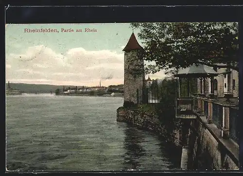 AK Rheinfelden, Partie am Rhein