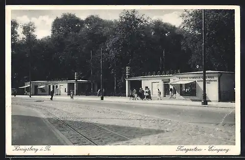 AK Königsberg i. Pr., Tiergarten-Eingang