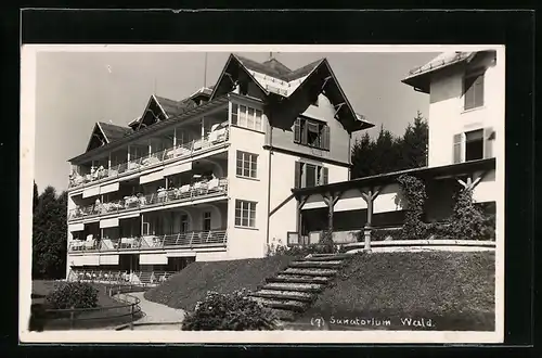 AK Wald, Sanatorium Wald, Gartenansicht