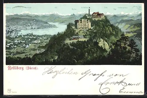 AK Zürich, Eisenbahn auf dem Uetliberg