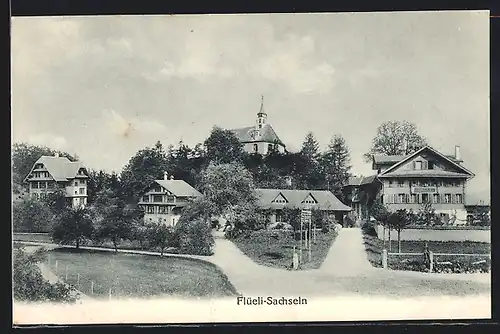 AK Sachseln, Blick zum Gasthaus Flüeli