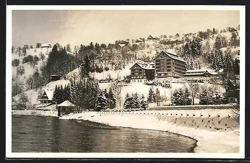 AK Oberägeri, Aegerisee, Kuranstalt Ländli im Schnee