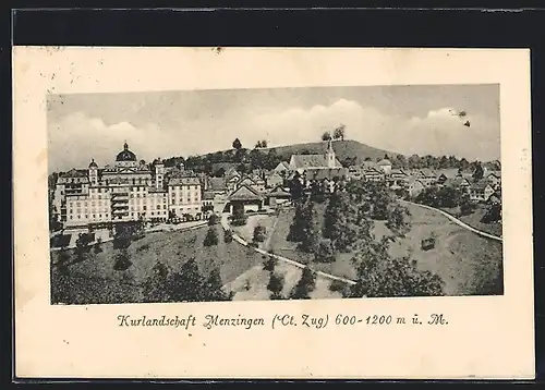 AK Menzingen, Teilansicht des Kurorts