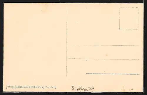 AK Engelberg, Blick zur Klosterkirche