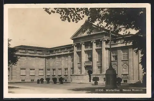 AK Winterthur, Strassenpartie vorm Neuen Museum