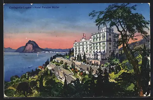 AK Castagnola-Lugano, Hotel Pension Müller