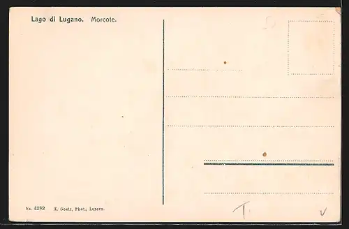 AK Morcote, Ruderboot mit Sonnenschutz auf dem Lago di Lugano