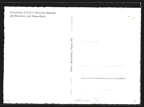 AK Gersau, Ferienheim S.B.H.V. Rotschuo mit Buochser und Stanserhorn