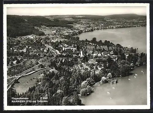 AK Mammern am Untersee, Gesamtansicht, Fliegeraufnahme