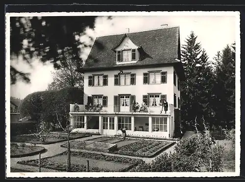 AK Bischofszell, Thurg. Frauen-Erholungsheim mit Garten