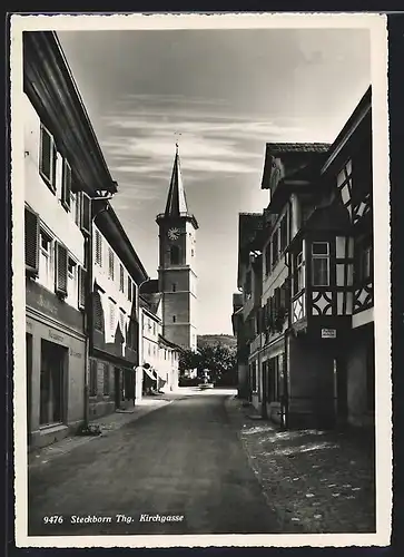 AK Steckborn, Kirchgasse mit Kirche