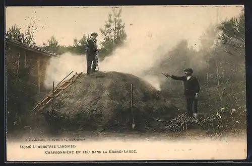 AK Charbonniere en feu dans la Grand-Lande, Forstwirtschaft