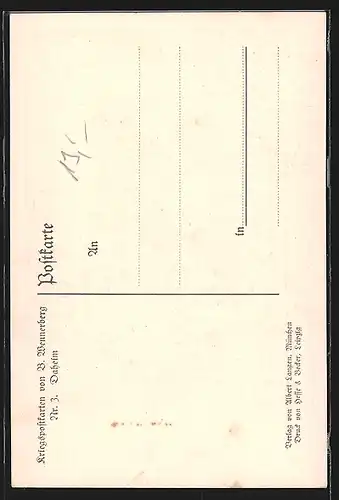 Künstler-AK Brynolf Wennerberg: Daheim nach Verwundung an der Front