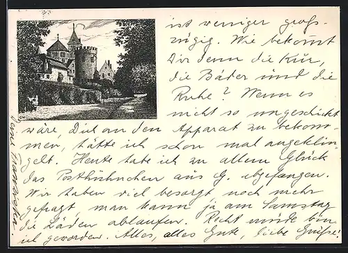 Künstler-AK Schweinfurt a. Main, Am alten Stadtturm