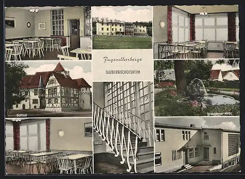 AK Tauberbischofsheim, Jugendherberge innen und aussen, Schloss, Bischemer Kröt