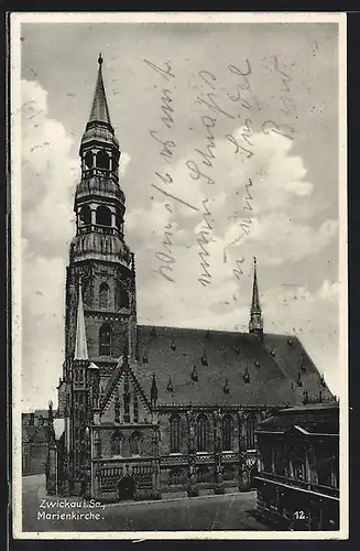 AK Zwickau i. Sa., Ansicht Mariekirche