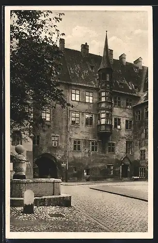 AK München, Strassenpartie am alten Hof
