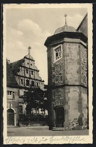 AK Schweinfurt /Main, Ortspartie am alten Gymnasium