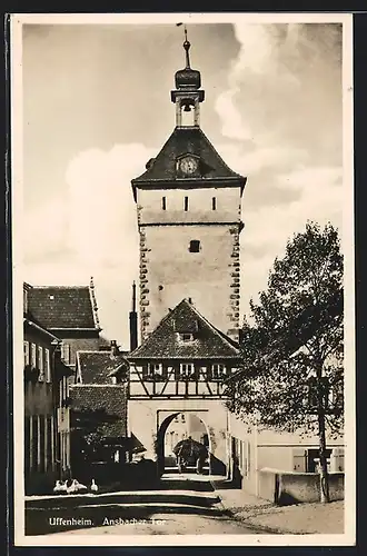 AK Uffenheim, Blick zum Ansbacher Tor