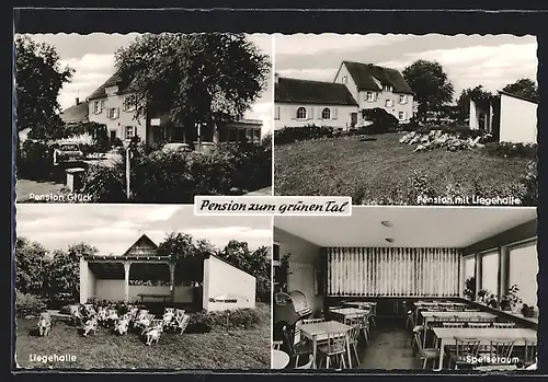AK Wartmannsroth, Pension zum grünen Tal, Pension Glück, Liegehalle, Pension mit Liegehalle und Speiseraum