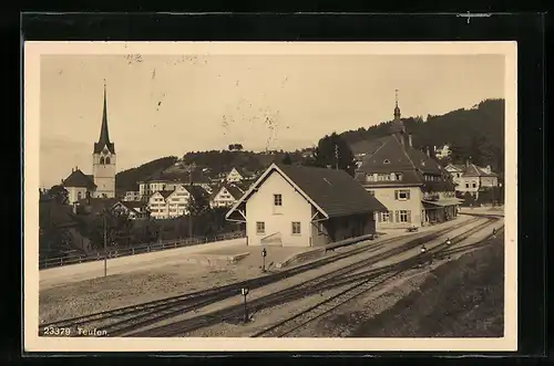 AK Teufen, Ansicht vom Bahnhof