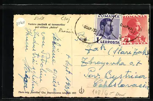 AK Cluj, Vedere partiala al terenurilor petrolifere Astra