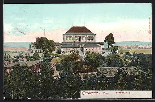 AK Gernrode /Harz, Hotel Stubenberg