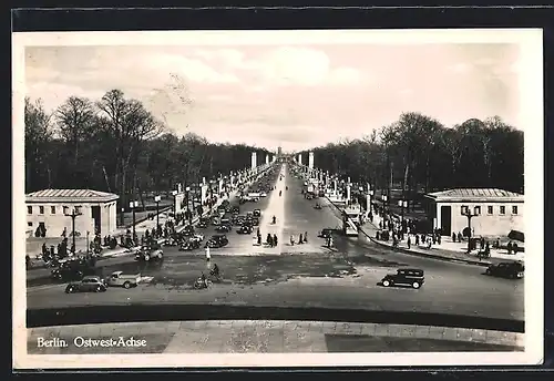 AK Berlin-Tiergarten, Blick auf Ost-West-Achse