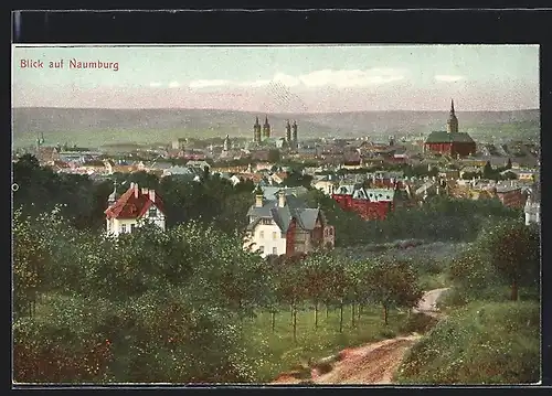 AK Naumburg, Ortsansicht von Hügelweg aus