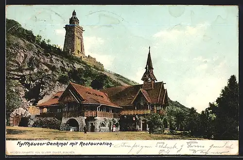 AK Kyffhäuser, Kaiser Wilhelm-Denkmal mit Restauration