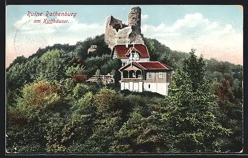 AK Steinthaleben, Blick auf Ruine Tothenburg