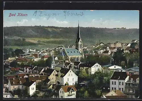 AK Bad Kösen, Blick auf die Dächer der Stadt