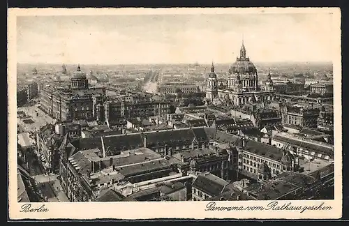 AK Berlin, Panorama vom Rathaus gesehen