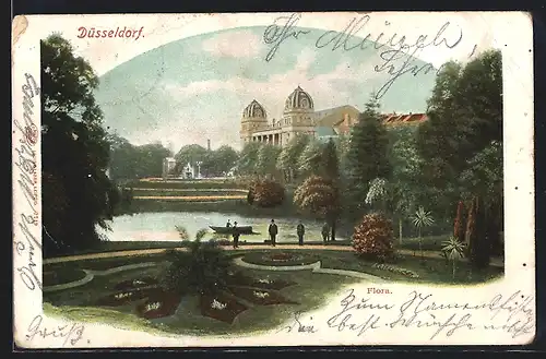 AK Düsseldorf, Flora, Parkpartie
