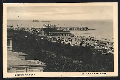 AK Ahlbeck, Blick auf Seebrücke