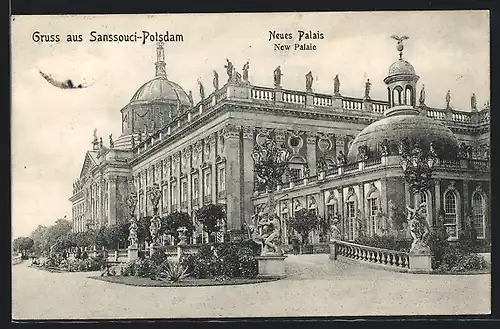 AK Sanssouci-Potsdam, Ansicht Neues Palais