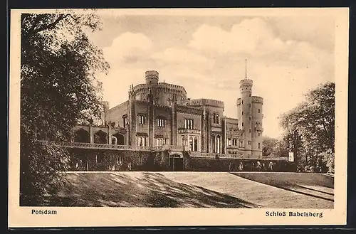 AK Potsdam, Blick auf Schloss Babelsberg