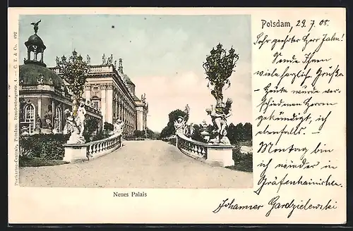 AK Potsdam, Partie vor dem Neuen Palais