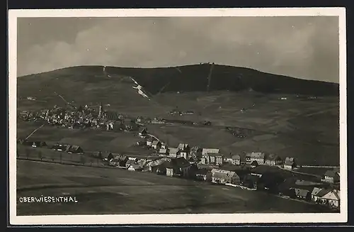 AK Oberwiesenthal, Gesamtansicht aus der Vogelschau