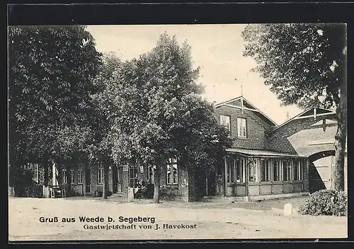 AK Weede b. Segeberg, Gasthaus von J. Havekost