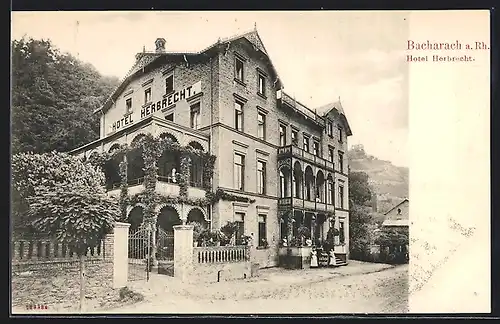 AK Bacharach a. Rh., Blick auf das Hotel Herbrecht