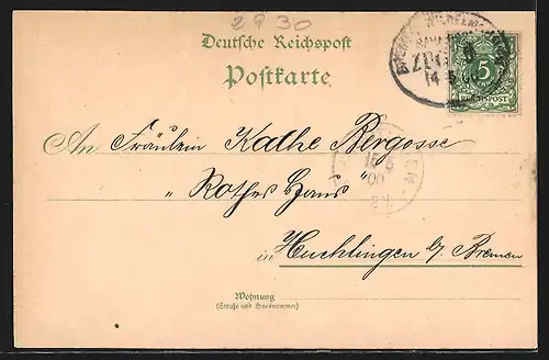 Lithographie Hahn, Bahnhof, Gasthof Hahner Hof, Gut Hahn