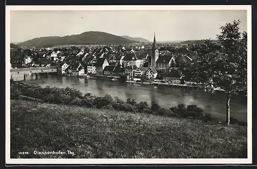 AK Diessenhofen, Ortspartie am Fluss