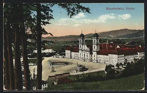 AK Einsiedeln, Blick aufs Kloster